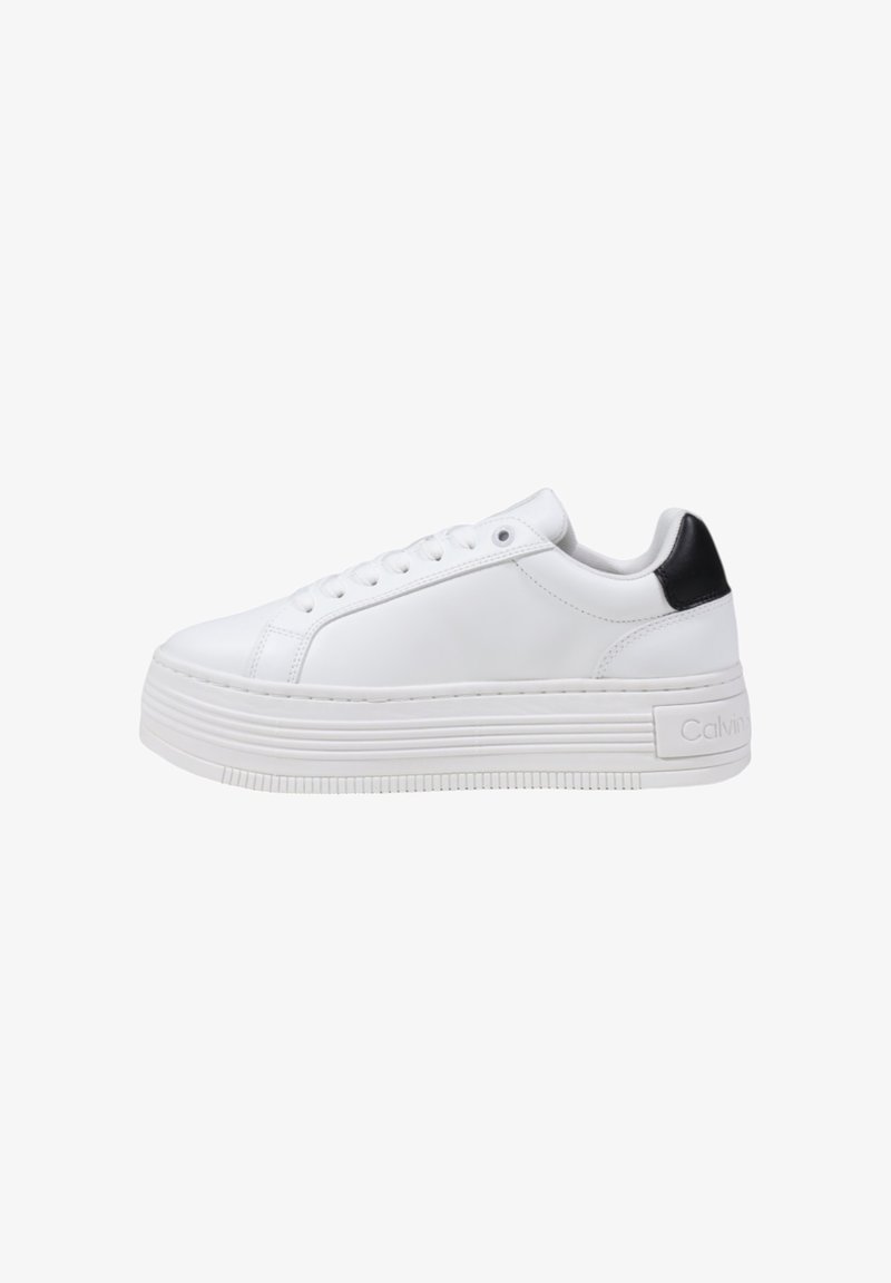 Calvin Klein Jeans BOLD FLATF LOW LACE - Sneakers basse - white