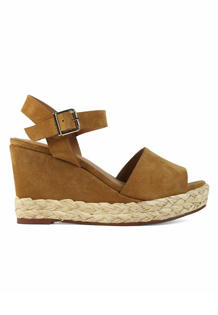 Un Paso Más ESPARTO TRENZADO - Sandalias de cuña - camel - Zalando.es