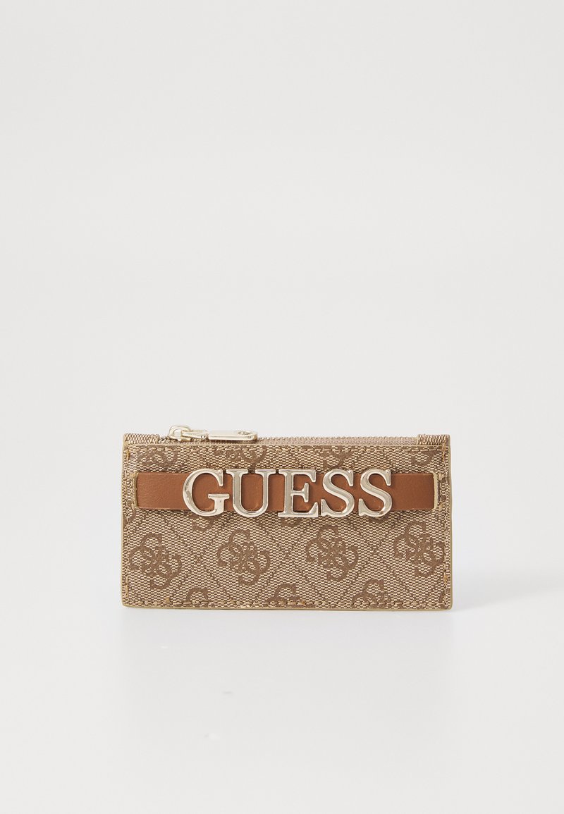 Guess ZAMIRA CARDCASE - Lompakko - latte logo multi