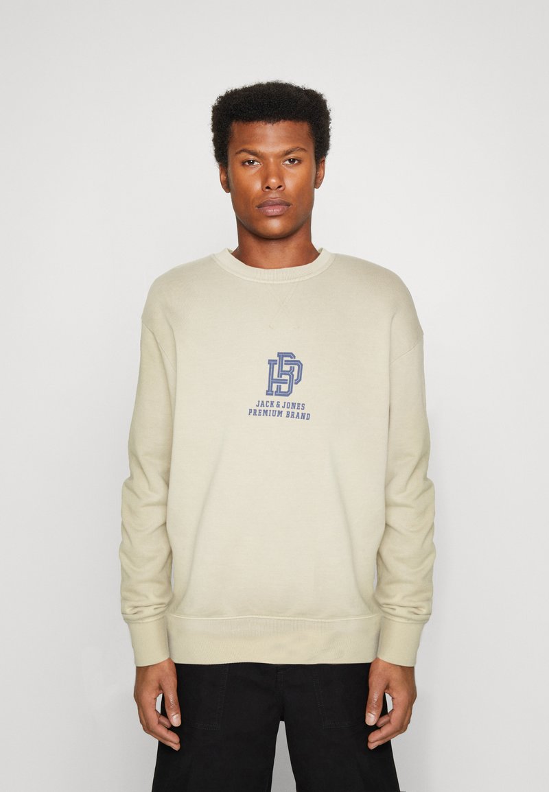 Jack & Jones PREMIUM JPRBLUPETE CREW NECK - Bluză de molton - island fossil