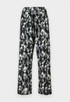FOLD PLISSÉ PANTS - Панталони - black