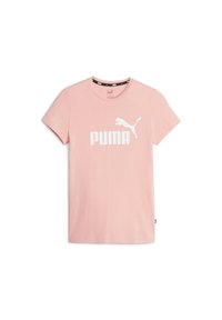 Puma ESSENTIALS LOGO RUNDHALS KURZARM - Camiseta estampada - peach smoothie