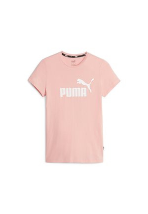 Puma ESSENTIALS LOGO TEE RUNDHALS KURZARM UNI - T-shirt z nadrukiem - peach smoothie