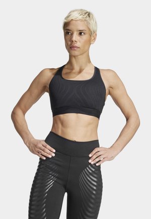 TECHFIT CONTROL MEDIUM-SUPPORT - Vidēja atbalsta sporta krūšturis - black
