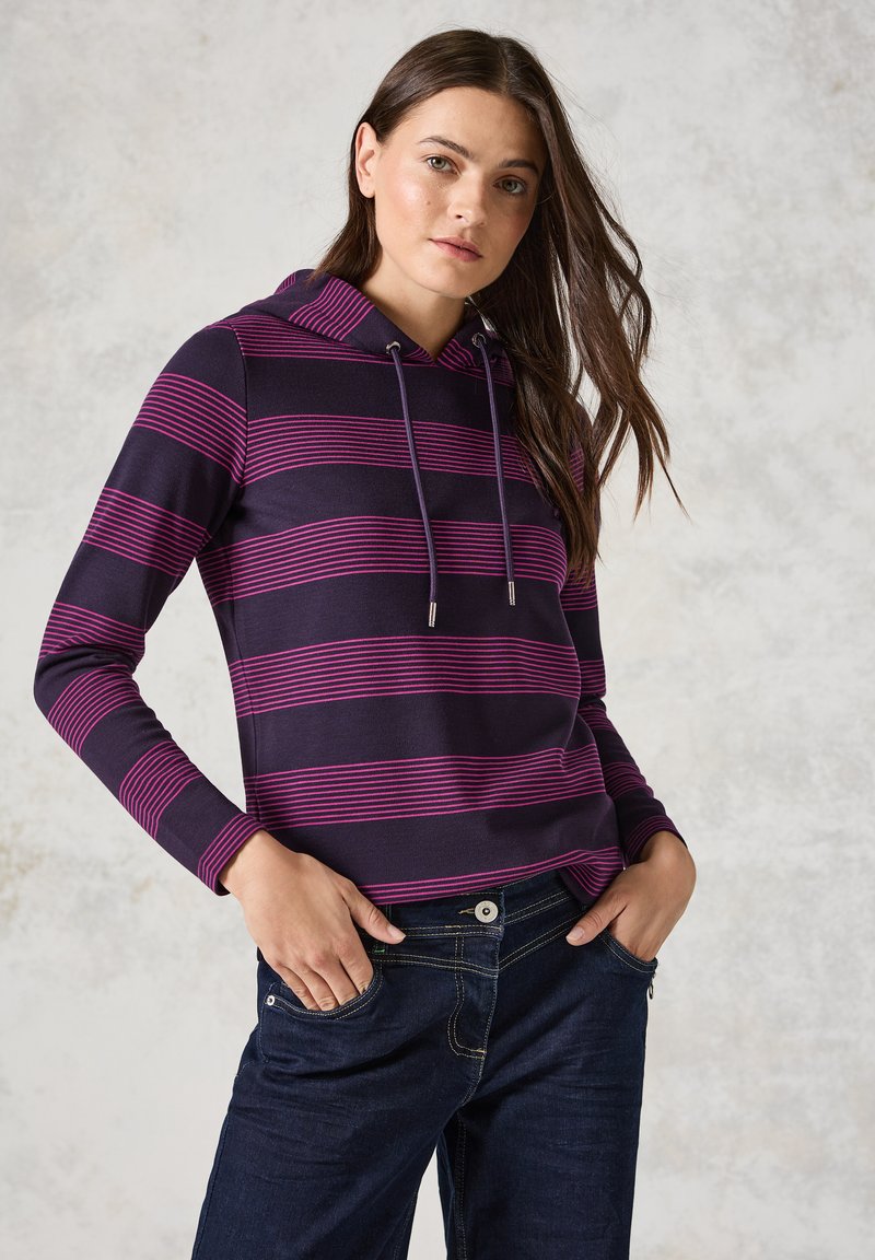 Cecil GESTREIFTES - Jersey con capucha - pink