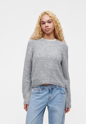 Vero Moda, VMNOVAH O NECK  - Strickpullover - medium grey melange