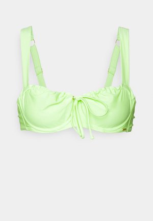 Boux Avenue AMALFI EYELET BALCONETTE - Haut de bikini - lime