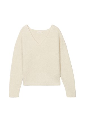 Cache Cache MIT LANGEN ÄRMELN UND V-AUSSCHNITT - Jersey de punto - ecru