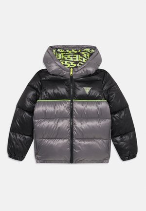 Guess JUNIOR PADDED HOODED JACKET - Žieminė striukė - black/grey