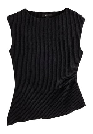 Next, REGULAR FIT - TEXTURE ASYMMETRIC SLEEVELESS TOP - Top - black