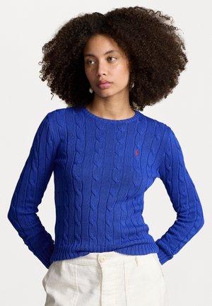 CABLE KNIT COTTON CREWNECK SWEATER - Neule - rugby royal