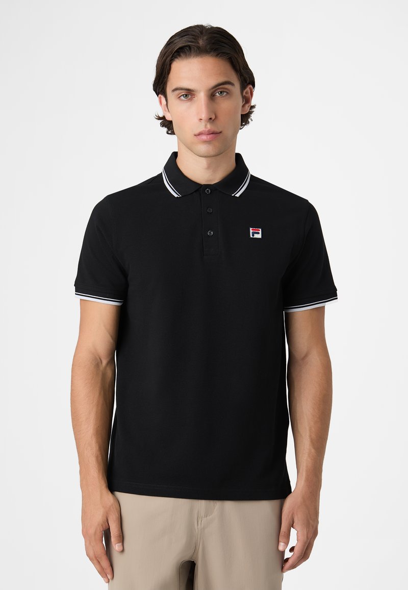 Fila BIELLA REGULAR TIPPED - Pikeepaita - black