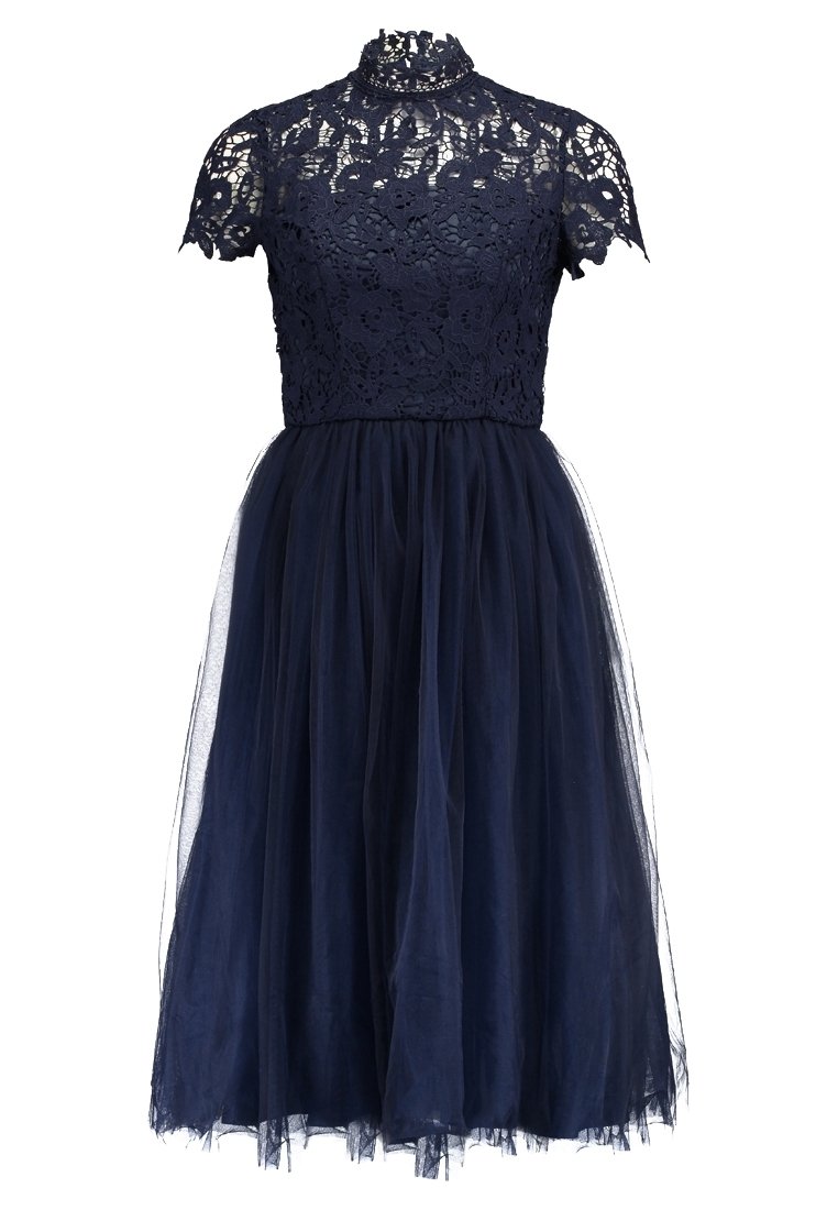 chi chi london navy lace dress Chi Chi London Strappy Lace High-Low Dress In Navy - 44% Off