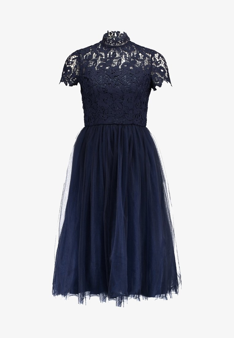 chi chi london navy lace dress Chi Chi London Strappy Lace High-Low Dress In Navy - 44% Off