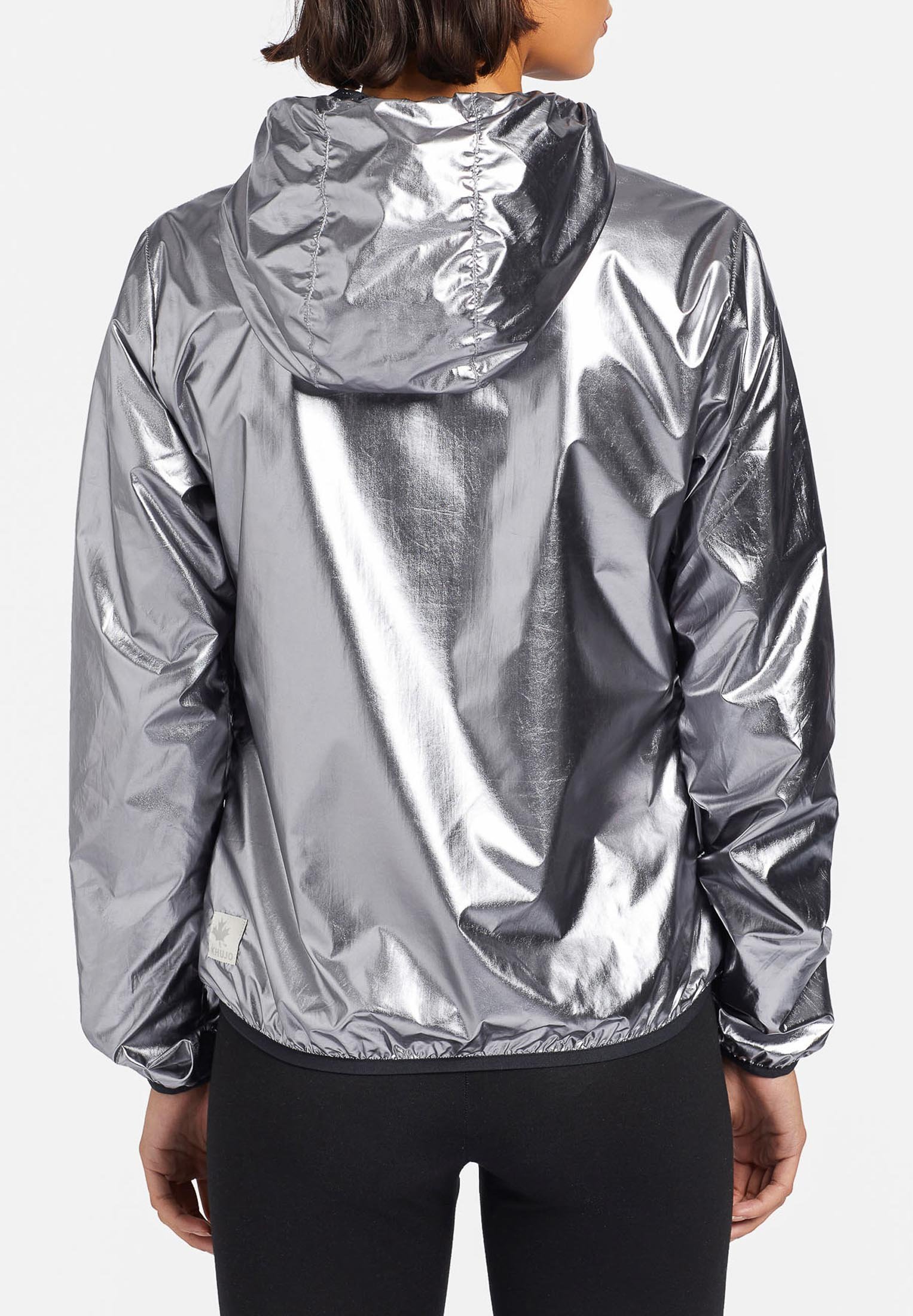 silver windbreaker
