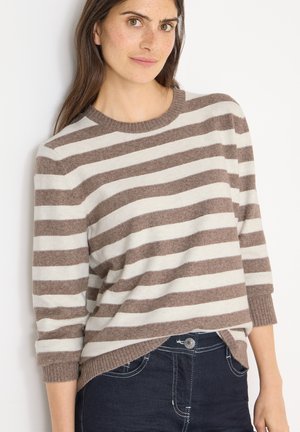 GESTREIFTER MELANGE  - Pullover - braun