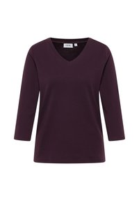 BASIC V-NECK - Langærmet T-shirt - rot