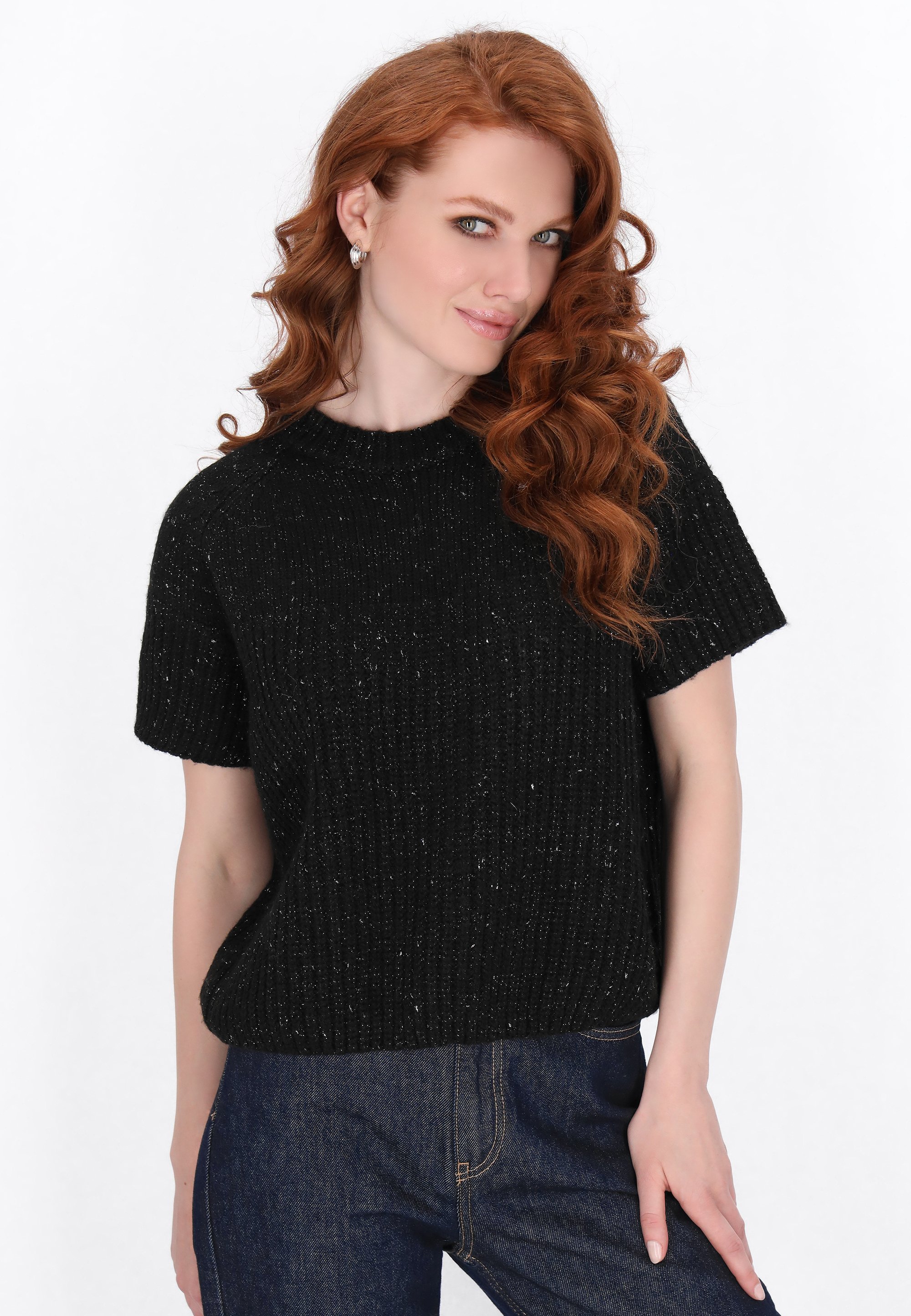 DreiMaster SWEATER T-Shirt basic black/schwarz