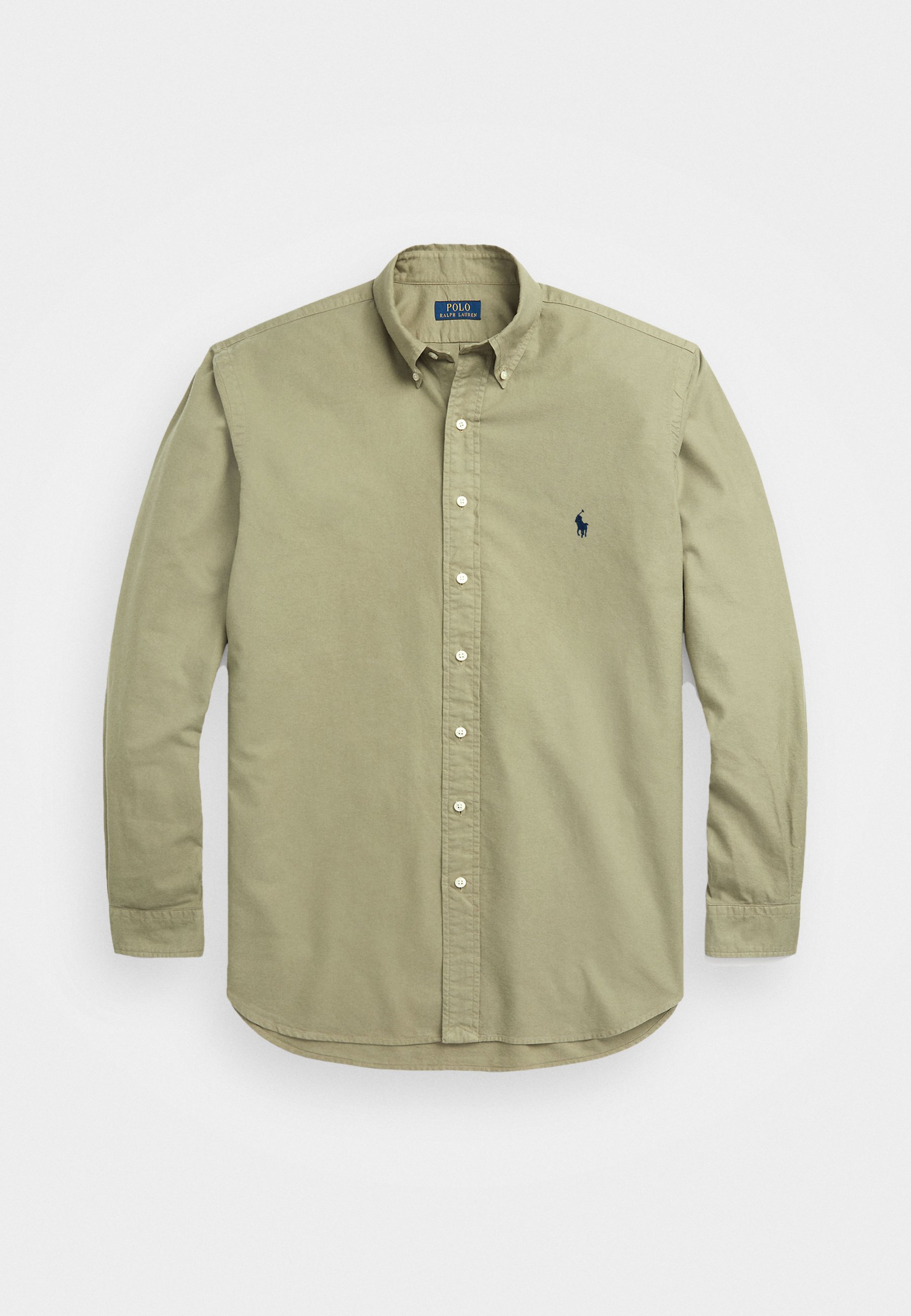 big and tall sage green dress shirt White Horse Long Sleeve Cotton Canvas Boot Shirt with Classic Pockets