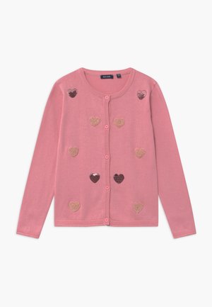 KIDS SEQUIN HEARTS - Cardigan - mauve