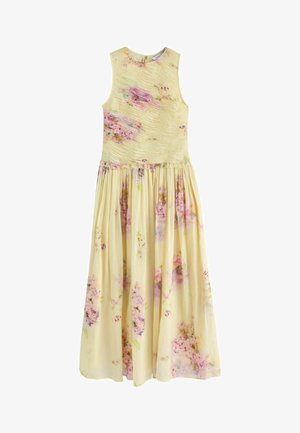 Next, REGULAR FIT - SLEEVELESS SHIRRED BODY MAXI OCCASION DRESS . - Maksimekko - yellow pink floral print