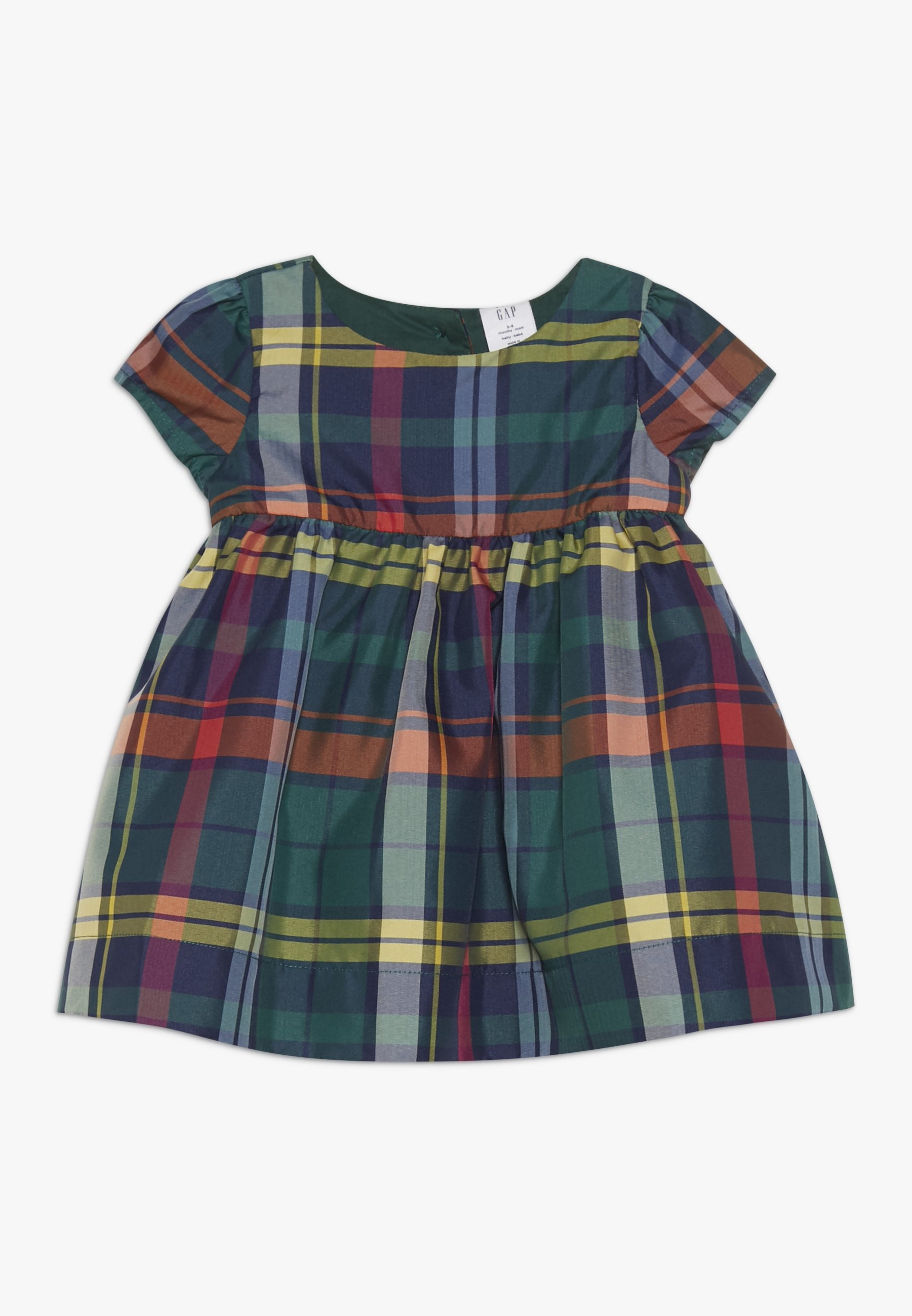 green plaid baby dress