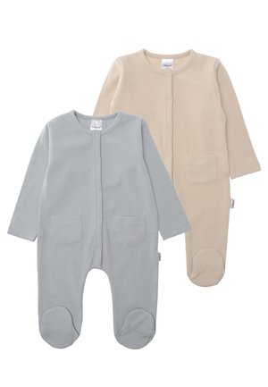 OVERALL 2 PACK - Strampler - beige  blau