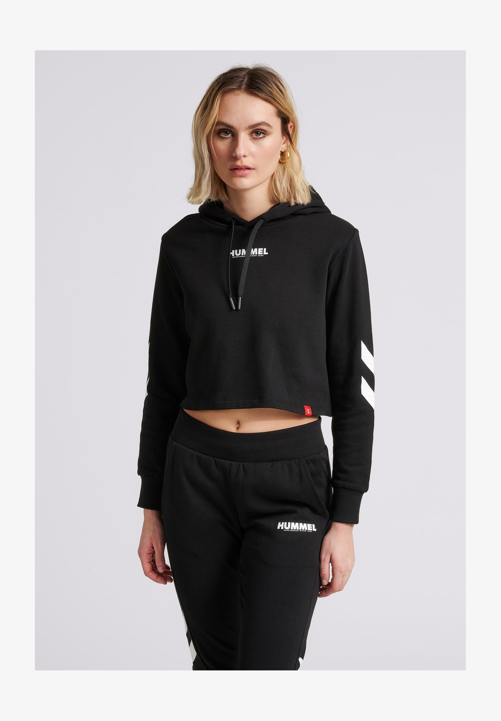 Felpa Con Cappuccio Donna Hummel Legacy: Cotone Morbido Con Retro Spazzolato, Logo Stampato