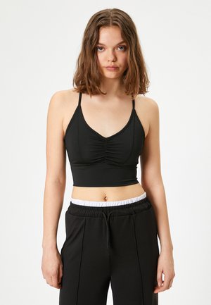 V NECK - Alustoppi - black