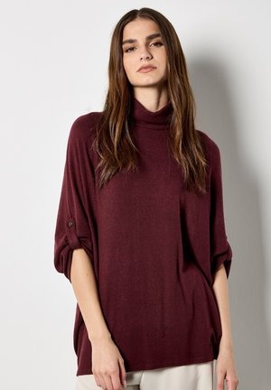 SOFT TOUCH ROLL NECK - Pullover - burgundy