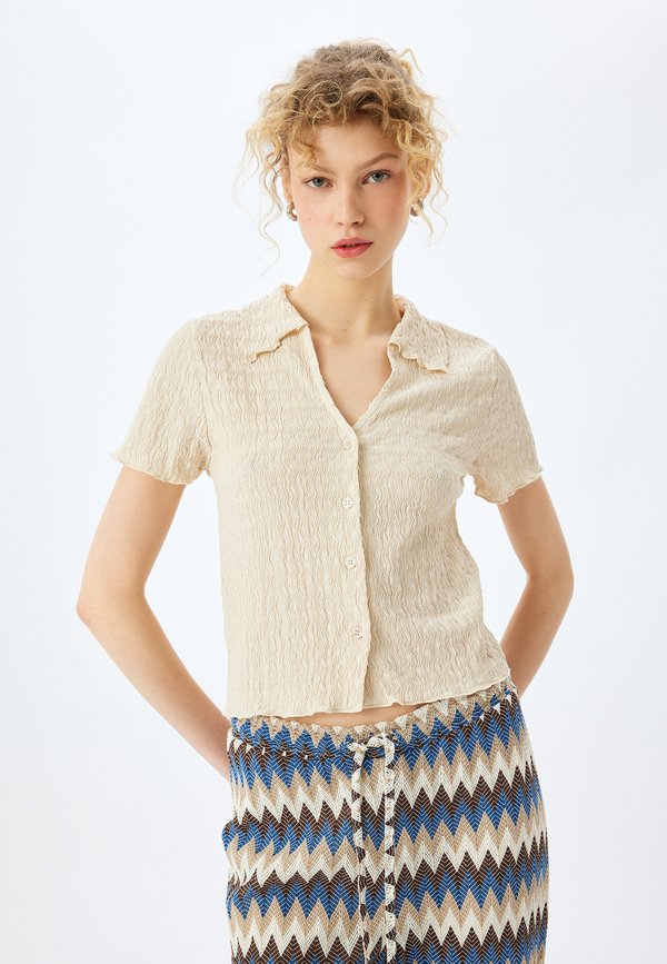 SHORT SLEEVE - Hemdbluse - beige