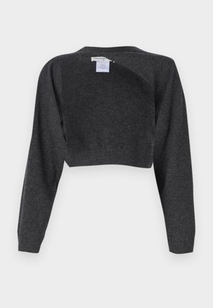 pure cashmere BOLERO TWO-WAY - Strikkegenser - graphite