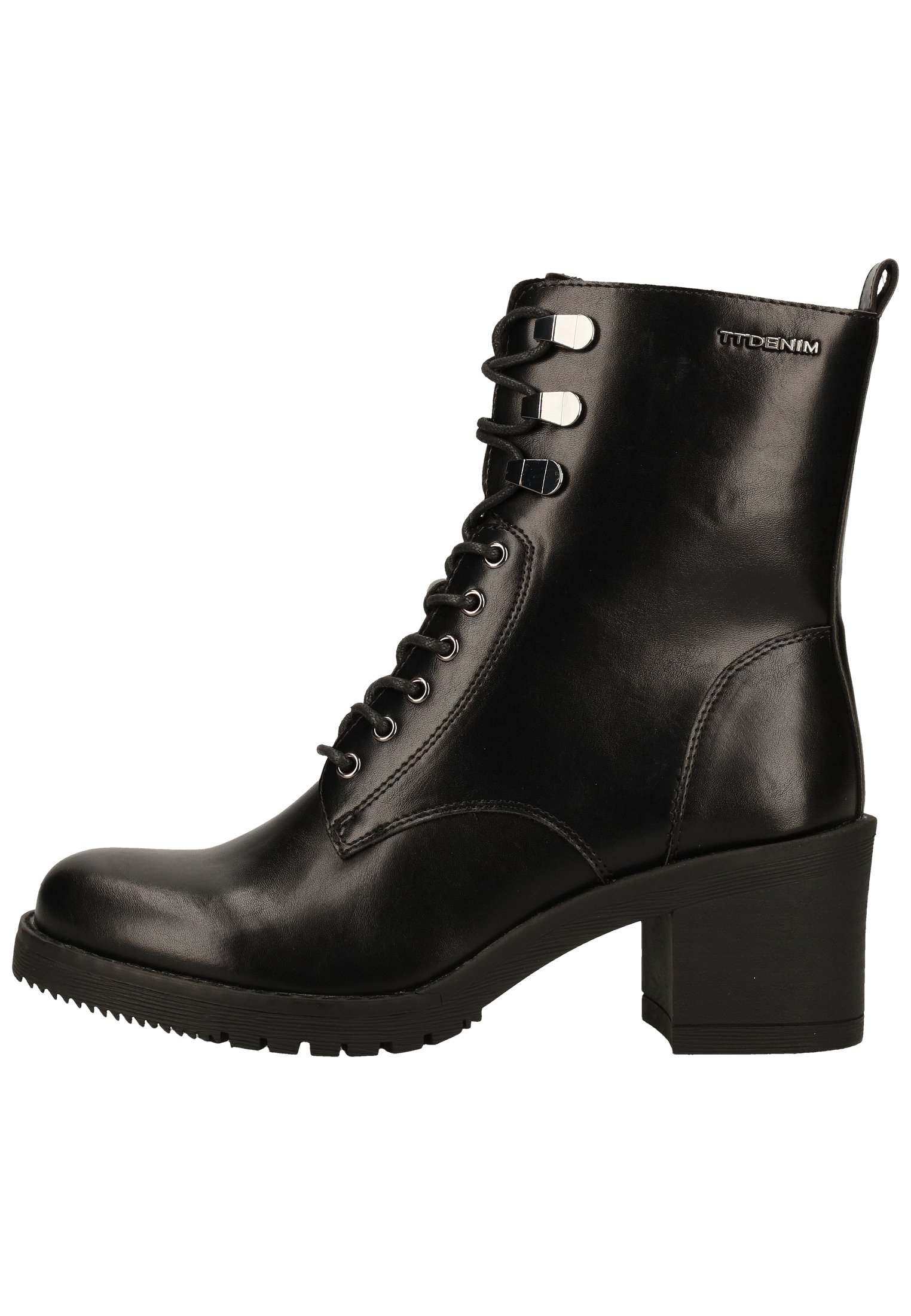 Enkellaarsjes met hoge hak black 00001 Enkellaarsjes met hoge hak black 00001
