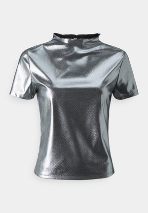 ONLY ONLMELIA MOCKNECK - T-shirts print - silver