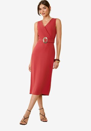 Friends Like These REGULAR FIT -   MIDI  FRONT - Jurk - red