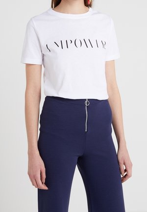 T-shirt med print - white
