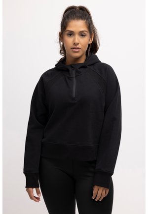 KURZER SCHNITT LANGARM - Hoodie - black