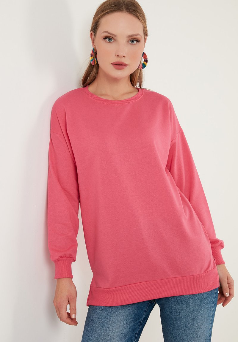 LELA CREW NECK - Sportska majica - fuchsia