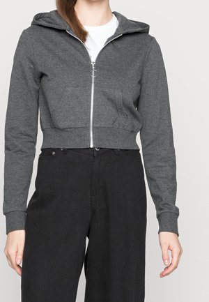 Hættetrøje - mottled dark grey