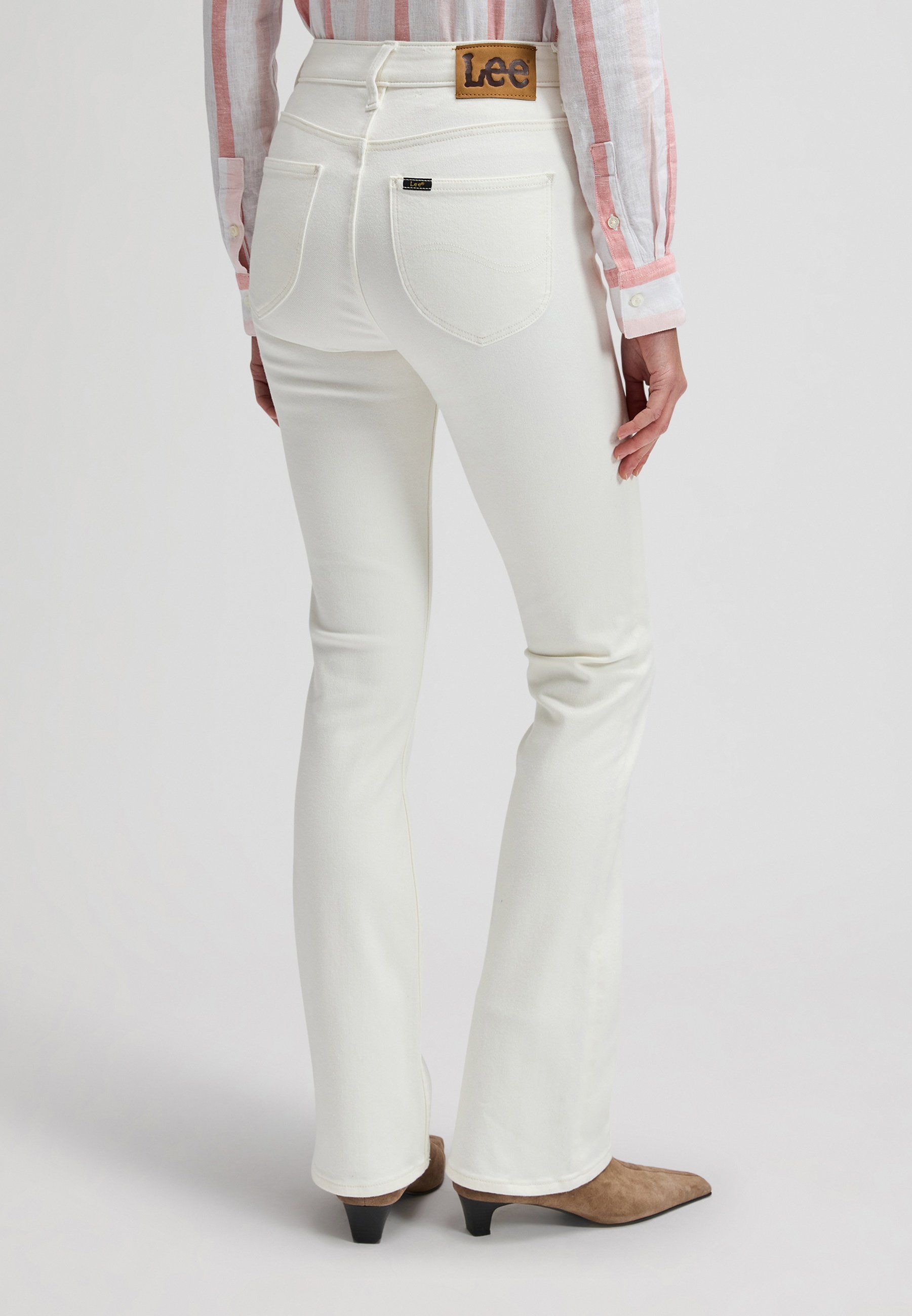 Lee BREESE BOOT - Bootcut jeans - winter white/white denim