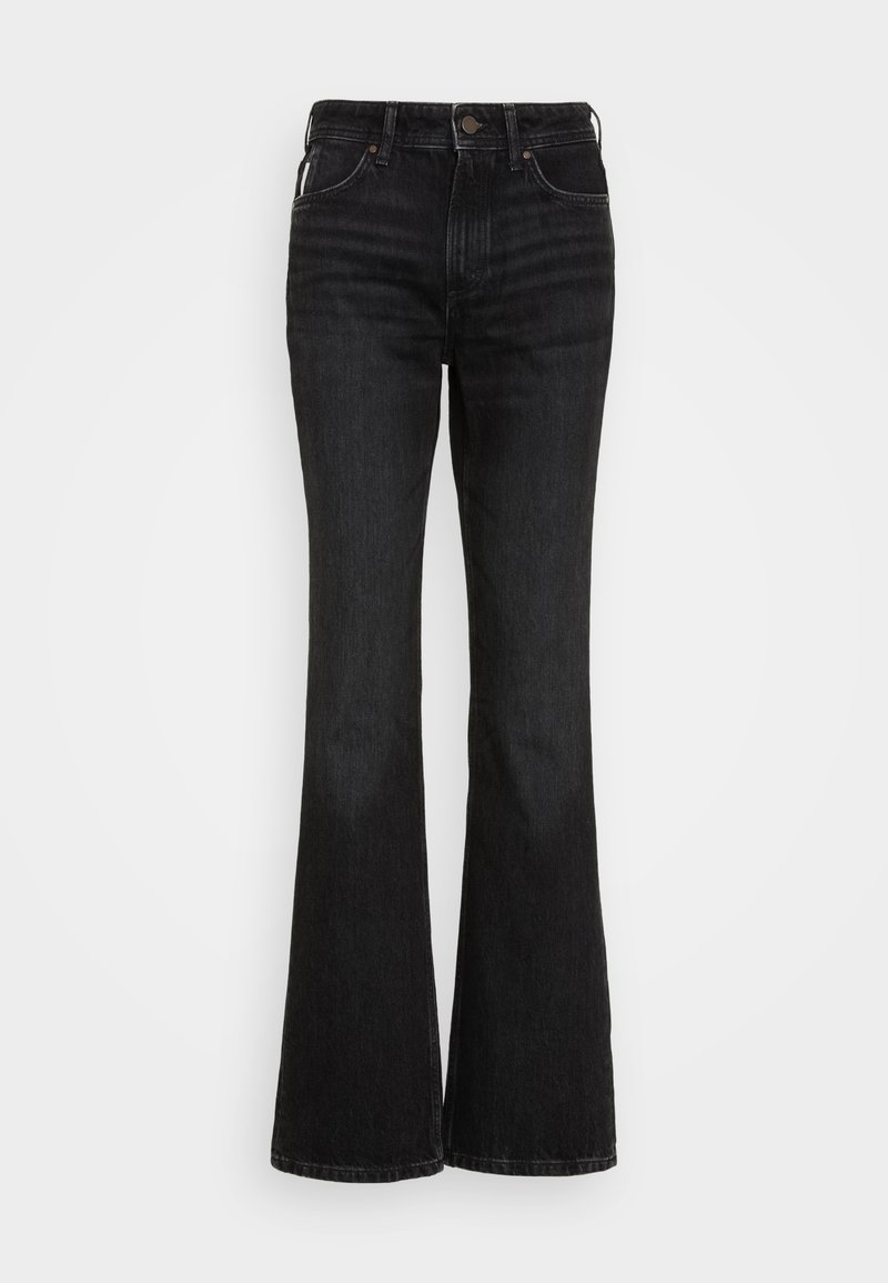 Oh Really Mid Rise Dark Wash Flare Jeans