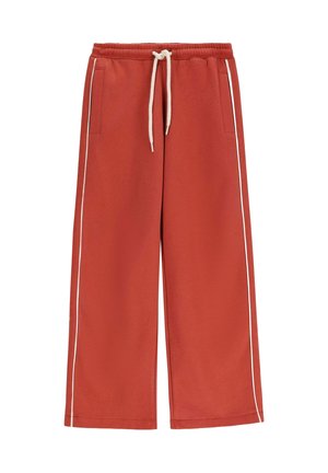 MIT GERADEM BEIN  - Tracksuit bottoms - dunkelorange