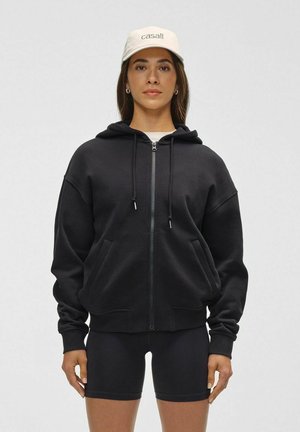 CASUAL - Tröja med dragkedja - black