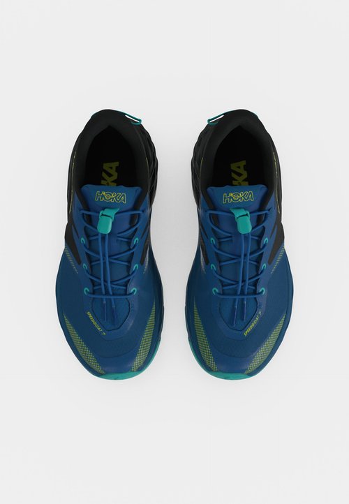 Hoka SPEEDGOAT 7 BIG KIDS UNISEX - Zapatillas de trail running - black/night glow blue — photo 5