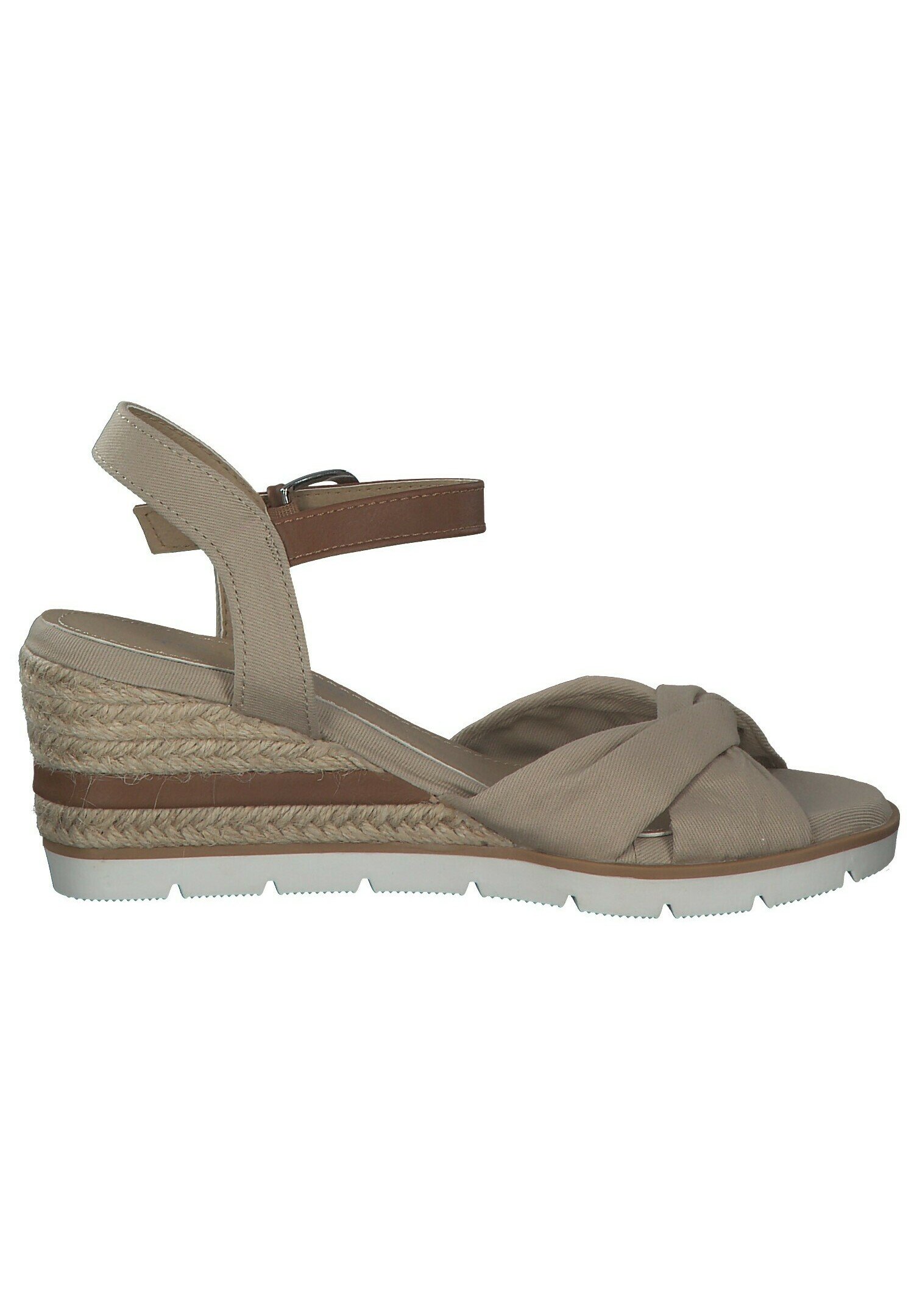 TOM TAILOR Sandalen met sleehak - beige navy/Beige - Zalando.nl