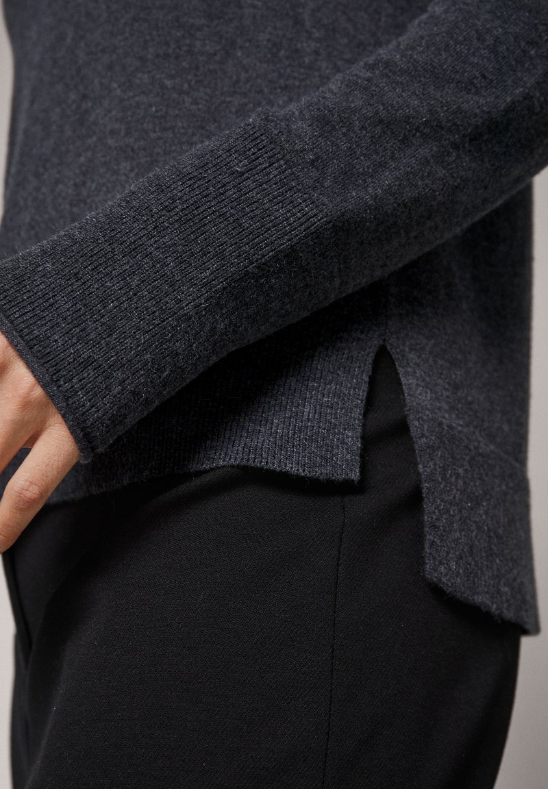 Damen Strickjacken | comma Strickpullover dark grey/anthrazit-meliert - FU01308 Damen Strickjacken | comma Strickpullover dark grey/anthrazit-meliert - FU01308