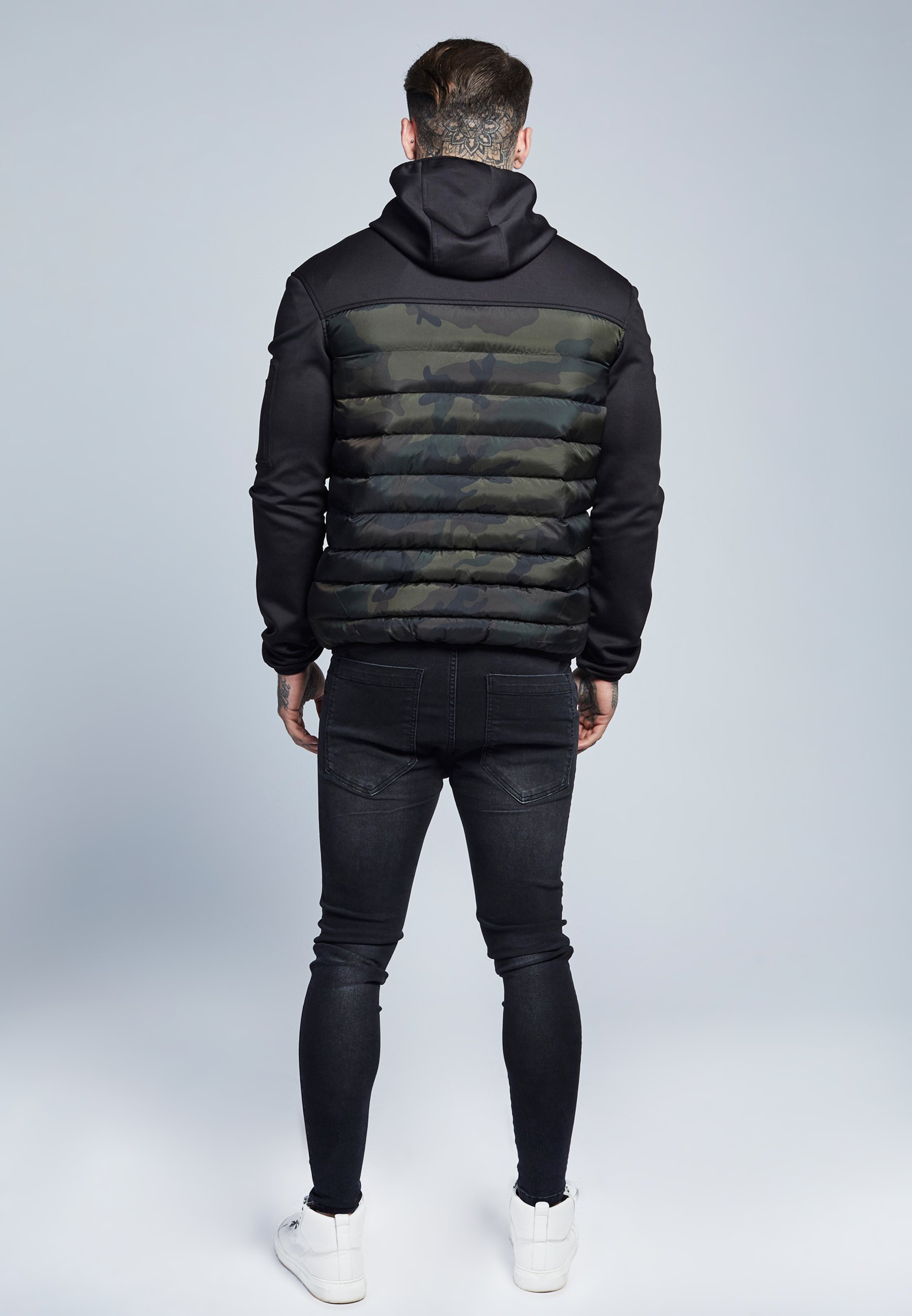 SIKSILK NEO PREME BUBBLE JACKET Übergangsjacke black SIKSILK NEO BUBBLE JACKET Übergangsjacke blackschwarz