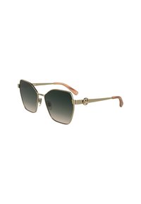 Selezionato, gold gradient green rose