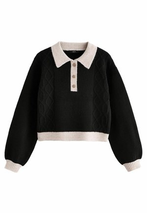GEM BUTTON  - REGULAR FIT - Svetrík - black