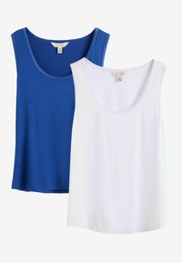 REGULAR FIT - SCOOP NECK - Top - white and blue